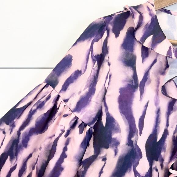 Topshop Love At First Scroll Blouse Womens 4‎ Tie Dye Fairycore Bohemian Whimsy - Picture 7 of 14